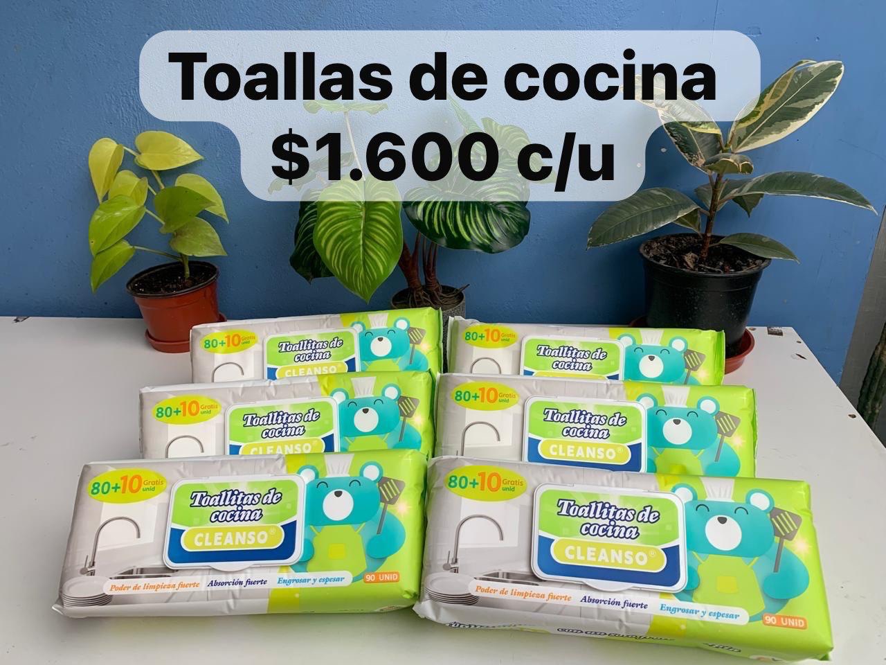 Paquetes verdes de toallitas de cocina Cleanso
